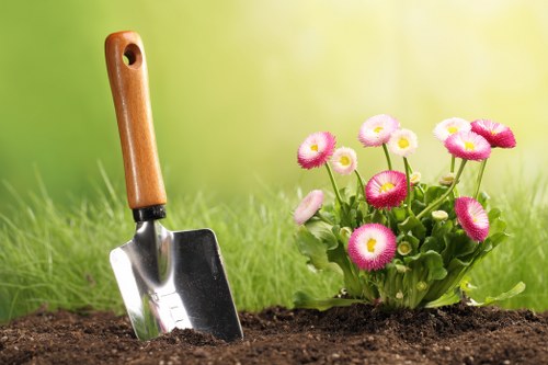 Local gardeners in St Pauls Cray caring for colourful planting beds